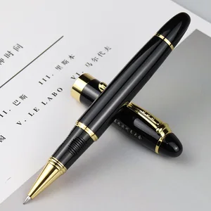 Best Quality Heavy Luxury Metal Pen Roller Custom Logo Black Pen