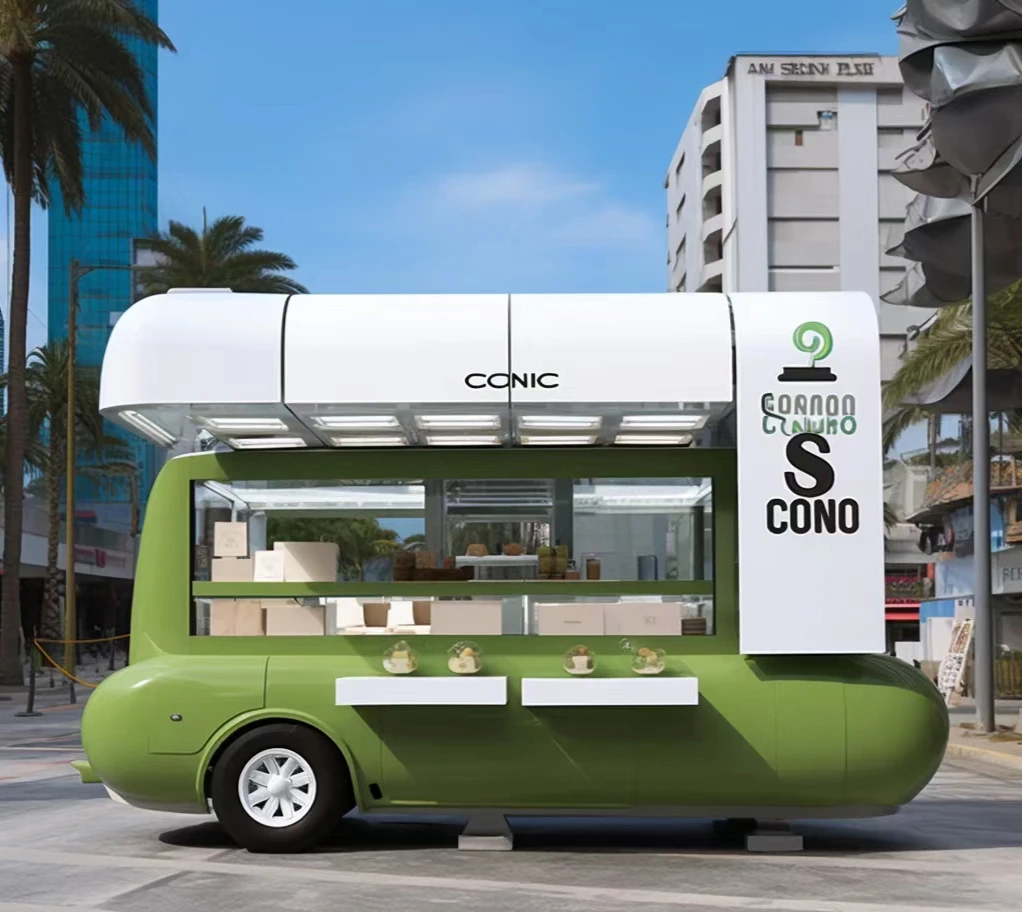 Carrinhos de Comida Rápida Móveis para Exterior Padrão Austrália Kiosco para Venda de Sorvetes / Carrinhos de Sorvete / Truck de Lanches para Venda