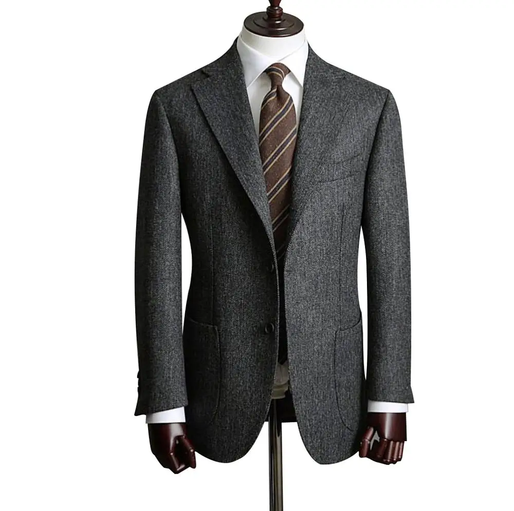 mens grey tweed blazer
