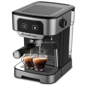 Semi- Automatic Double Boiler Espresso Coffee Maker Smart Digital Italian Portable Steam Machine Home Milk Tank Expresso Maker
