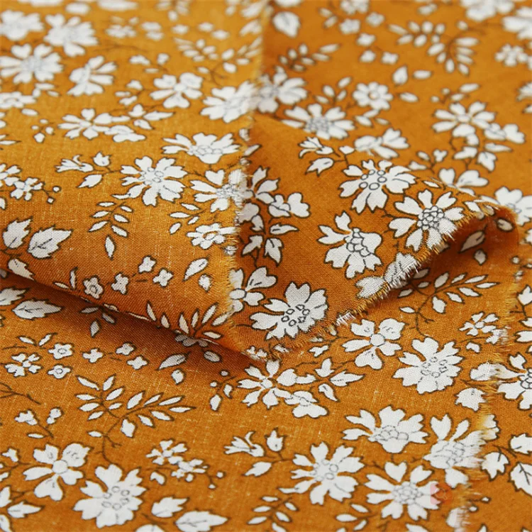 Новинка, маленькая ткань с цветочным рисунком для весны и лета, Тонкая Повседневная Женская ткань, тканая хлопчатобумажная ткань, оптовая продажа