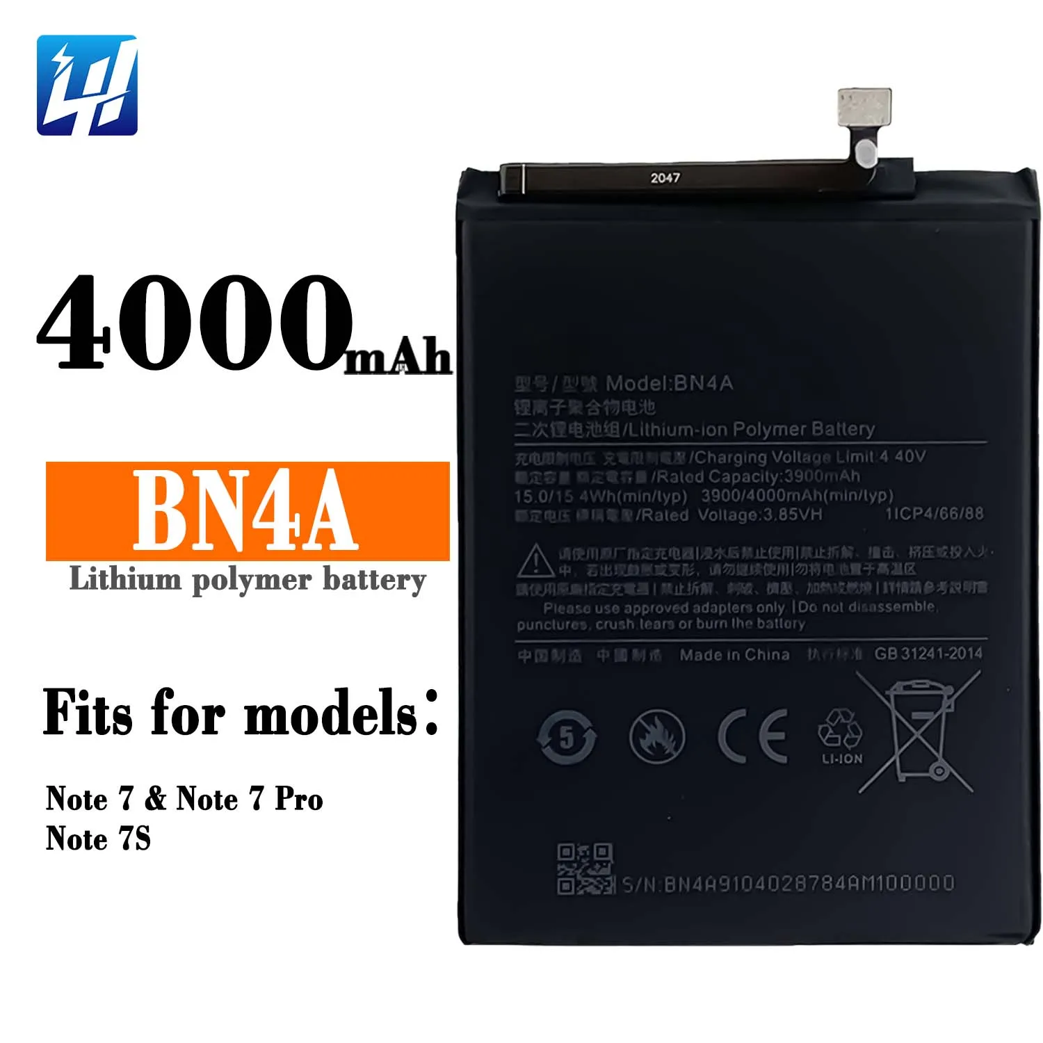 Batterie D'Origine Pour Xiaomi Redmi Note 7 / Note 7 Pro - Modèle BN4A - 3900mAh - Occasion Testée