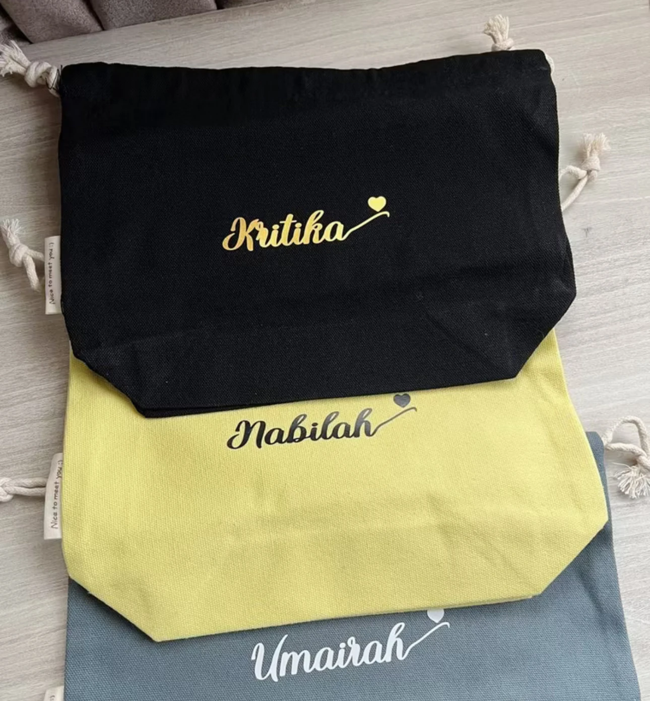 Customized Logo Color Recycled Natural Canvas Cotton Drawstring Pouch Small Double String Bag Plain White Muslin for Storage factory