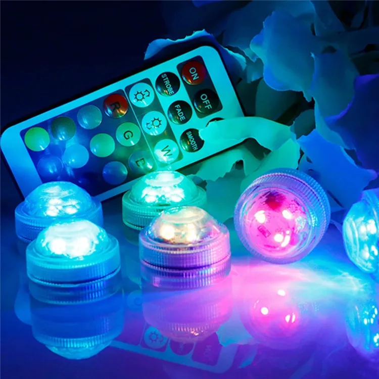 10-Pack Color Changing LED Tea Lights – Submersible, Waterproof, Perfect For Weddings & Floral Decor 4 thumbnail image