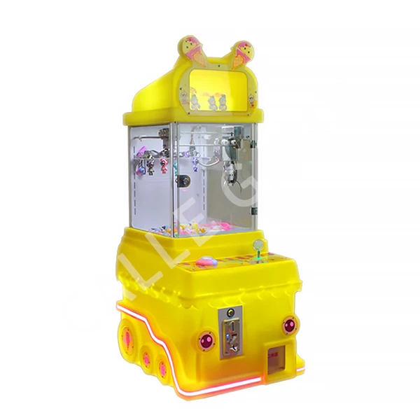 Children Coin Operated Clamping Doll Machine Commercial Clamping Boutique Machine Small Ice Cream Car Mini Claw Machine