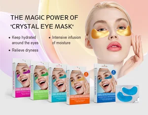 Private Label Organic Green Crystal AntiWrinkle Jelly Undereye Sheet Hydrogel Puffy Eye Bags Mask Patches Pad Dark Circles