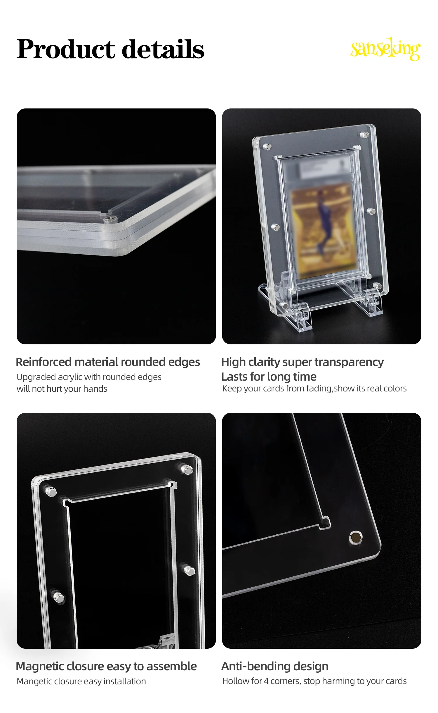 Acrylic Display Frame Graded Card Holder Frame For Graded Card Holder