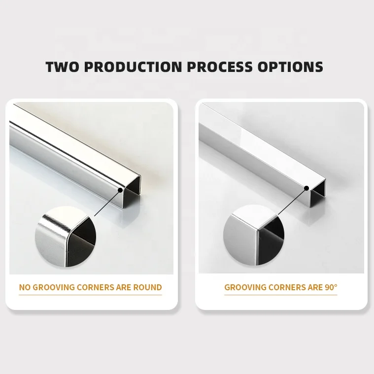 Cheap Decorative Brushed Corner Profile U Stainless Steel Metal Tile Trim for Furniture