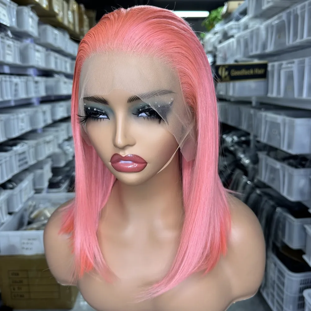 Full Lace 100% Real Human Indian bob Human Hair Lace Wigs Cheap Raw Virgin  Remy