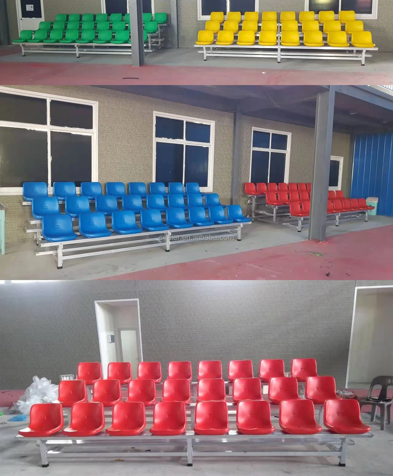 Aluminium Mobile Custom Academy Stadium Seat Soft Portable Bleacher