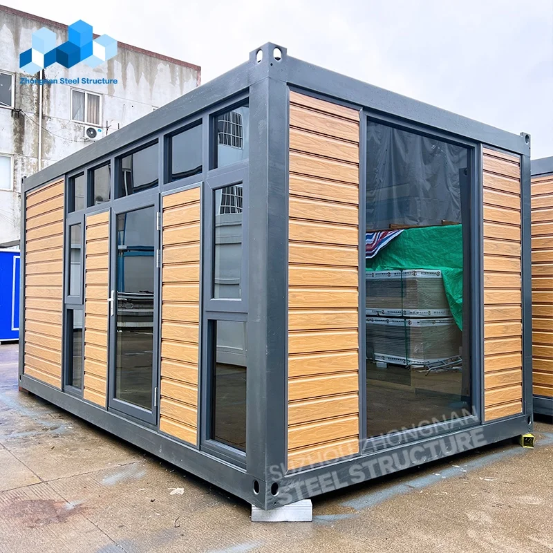 Prefabricated Modular Luxury Shop Mobile Home Modular 20ft 40ft Garden Container Site Office Steel Building House Units China