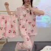 Cardigan Tres Piezas-Pink Cherry