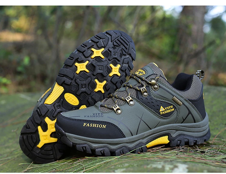 Big Size Male Mountaineering Shoe Professional Waterproof Outdoors ...