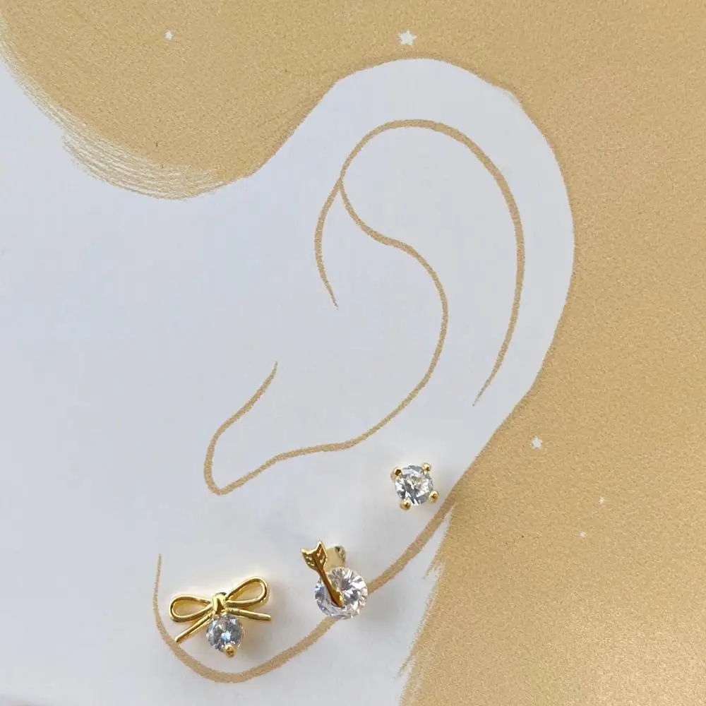 KAKODIY Best Sellers 18K Gold Plated Heart Earrings Accessories Women Engagement Silver 925 Stud Earrings Set detail 7