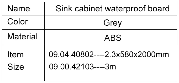 abs sink cabinet waterproof board plastic