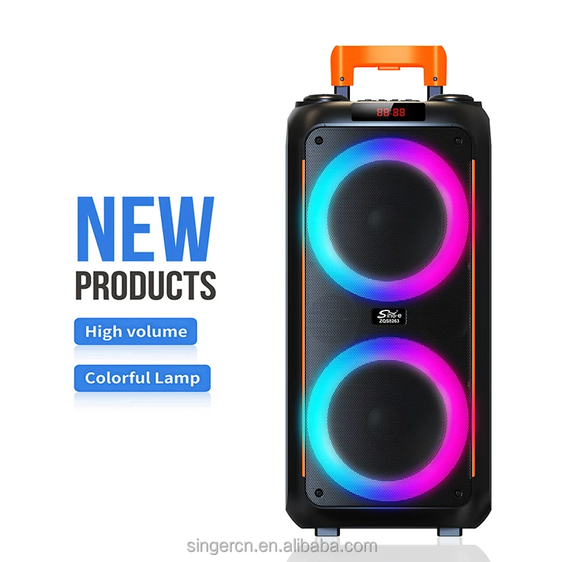 wireless speaker❤️ ZQS8263 Dual 8 Inch Woofer Bluetooth Speaker System for Outdoor