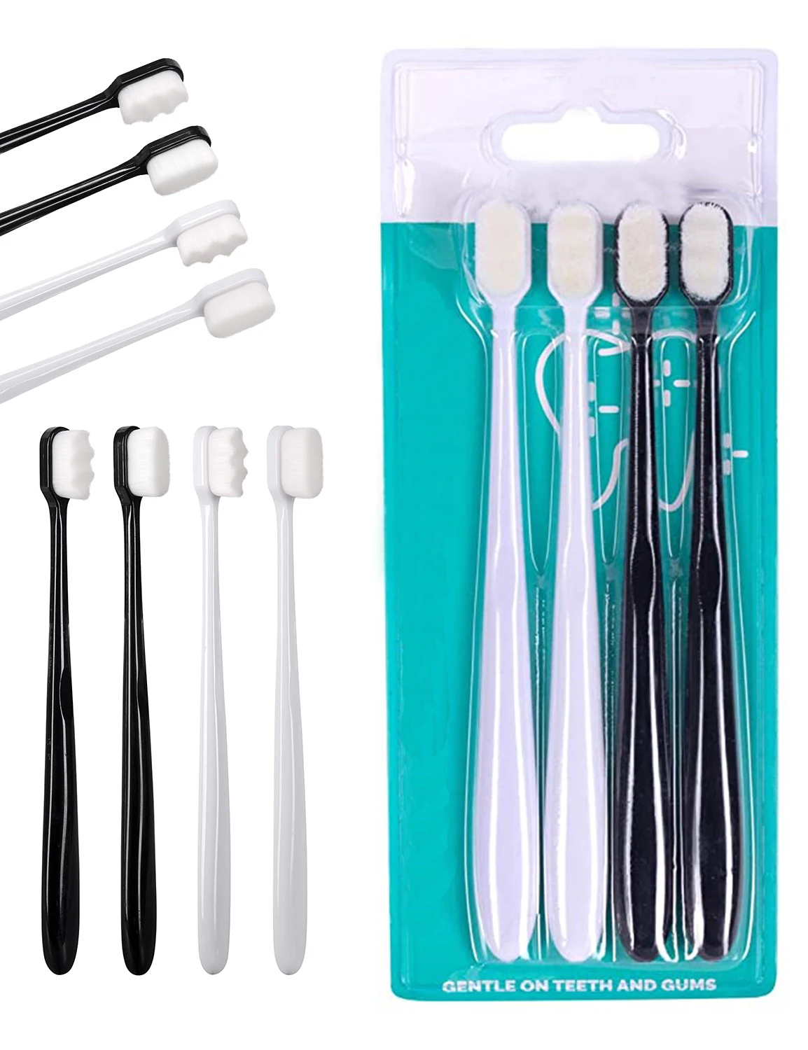 Extra Soft Toothbrush For Sensitive Gums And Teeth. Micro Nano