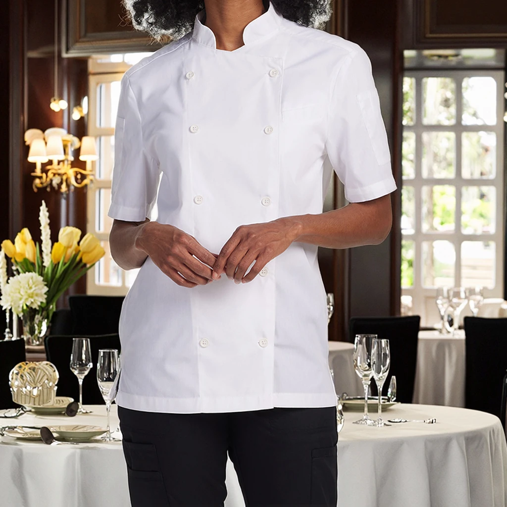 Classic Women's Customized Sleeve Summer Chef Jacket Hotel Kitchen