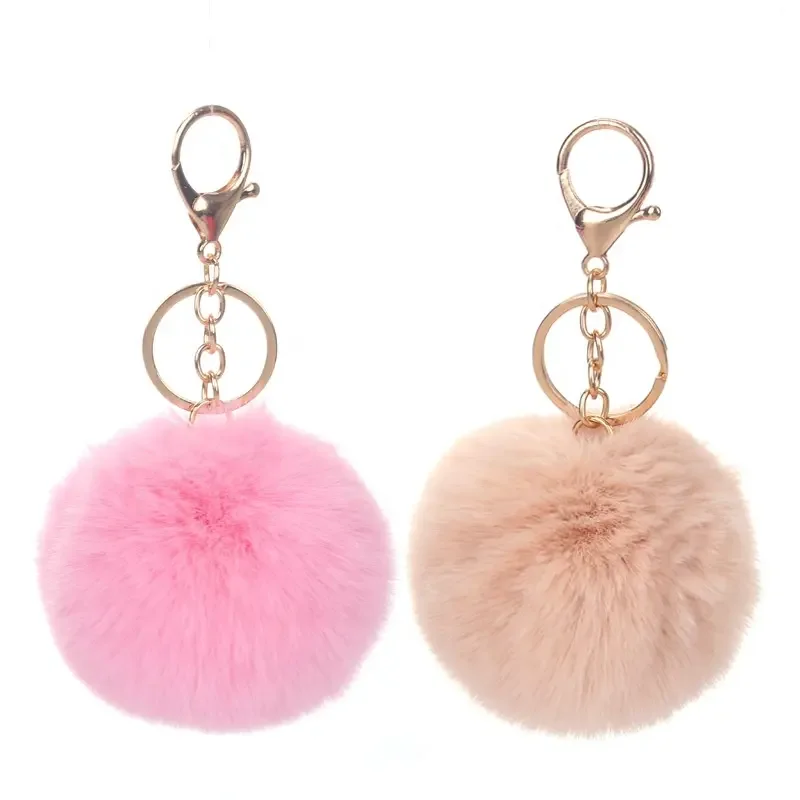 Wholesale Colorful 8cm Faux Rabbit Fur Pompom Ball Fake Fur Pom Pom Decorate Fur Ball Christmas Dress Shoes and Hats Toy Gifts