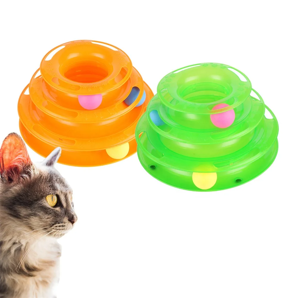 PET 7cm×6m 150cm/loop 莫奈小镇 Interactive Cat Toy Tower Tracks Disc - Eco-Friendly Fun