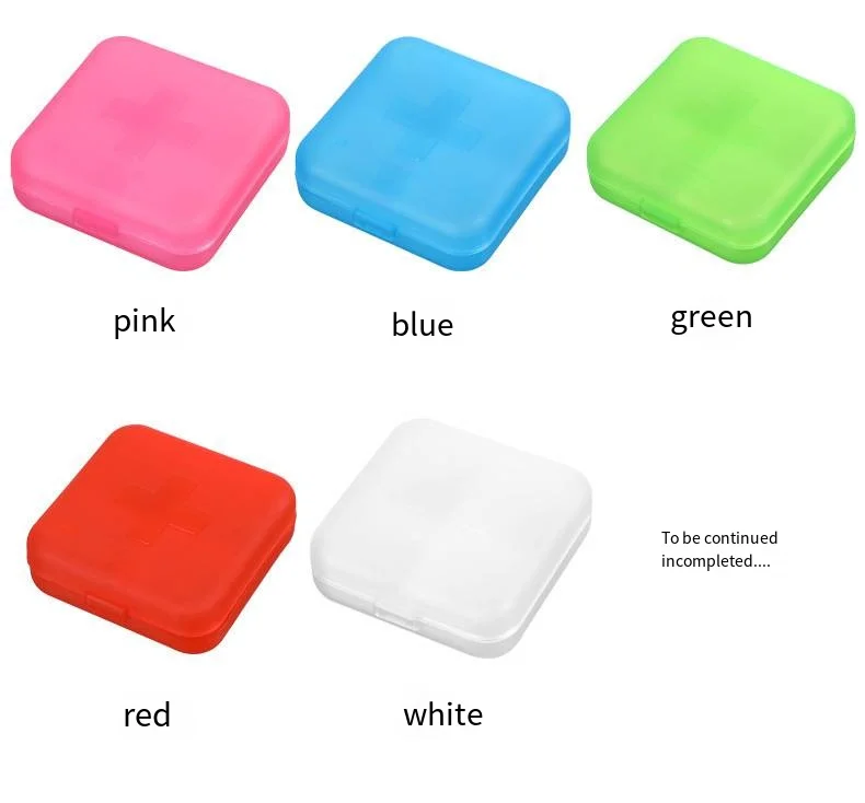 Creative cross four cell pill box convenient travel mini plastic pill box pill storage manufacture