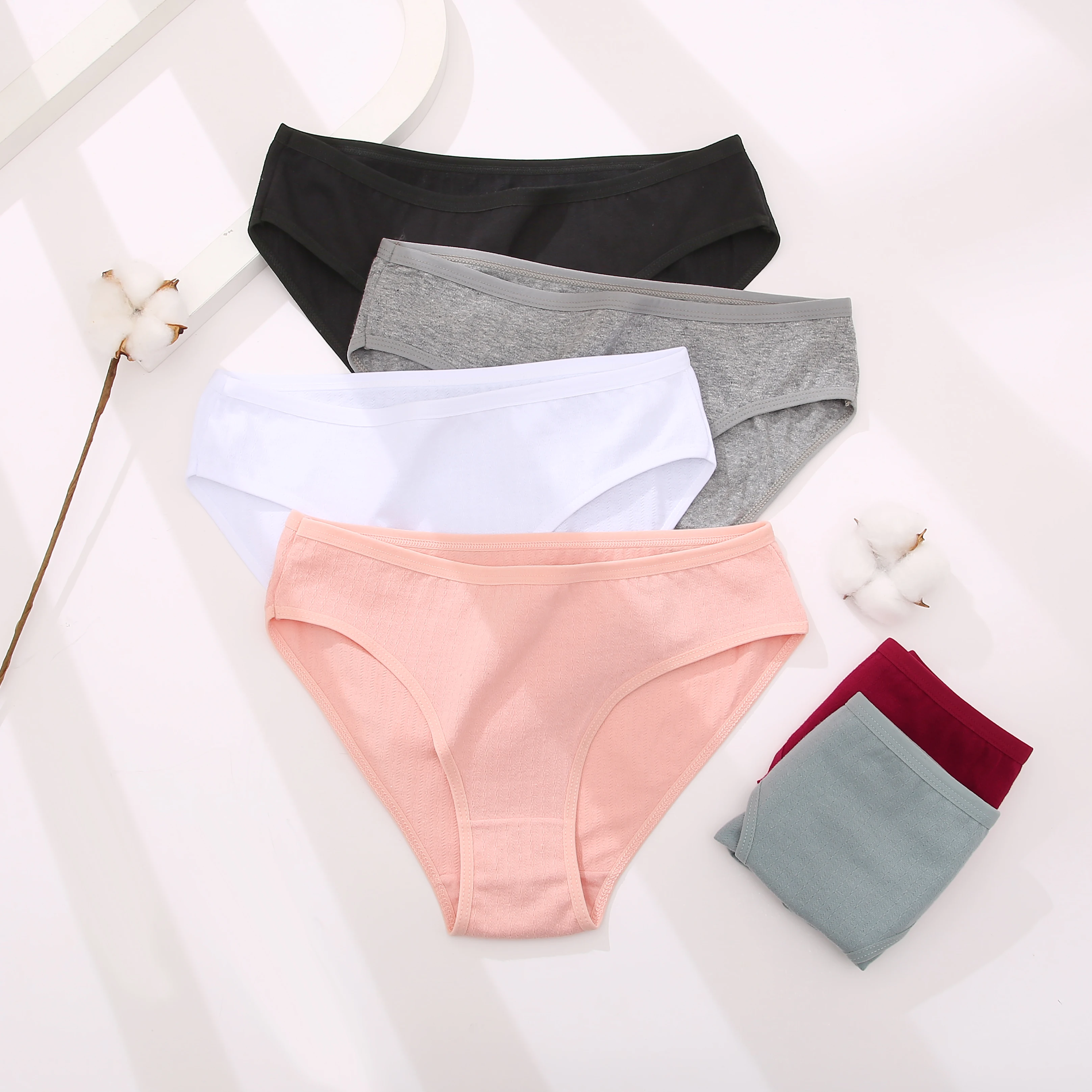 FINETOO New Women Cotton Daily Panties