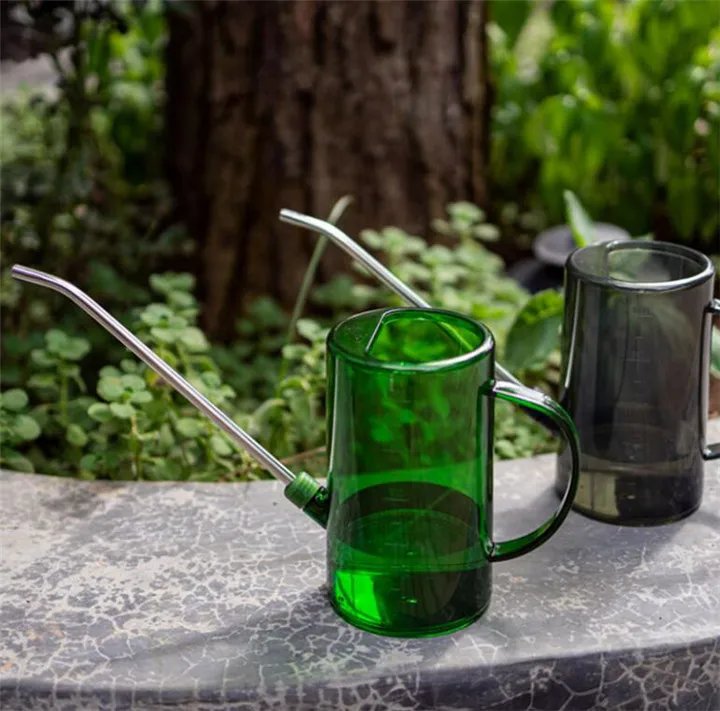 Кастрюля с длинным носиком для полива комнатных и уличных растений декоративного цветов легкой розлива