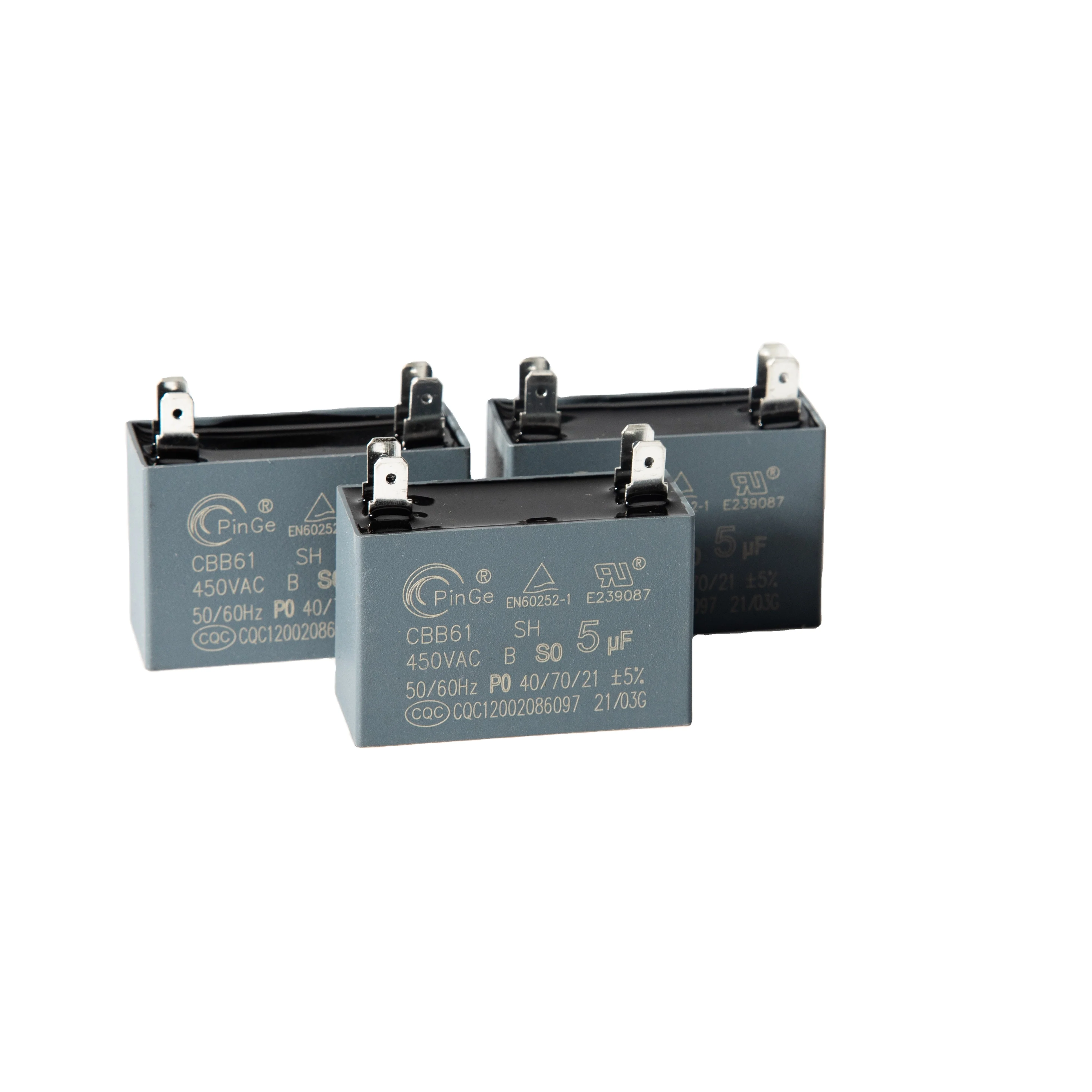 Electronic Comopents High Quality CBB Series Cbb61 air Conditioner Capacitor Mpp Capacitor 450v25uf Capacitor