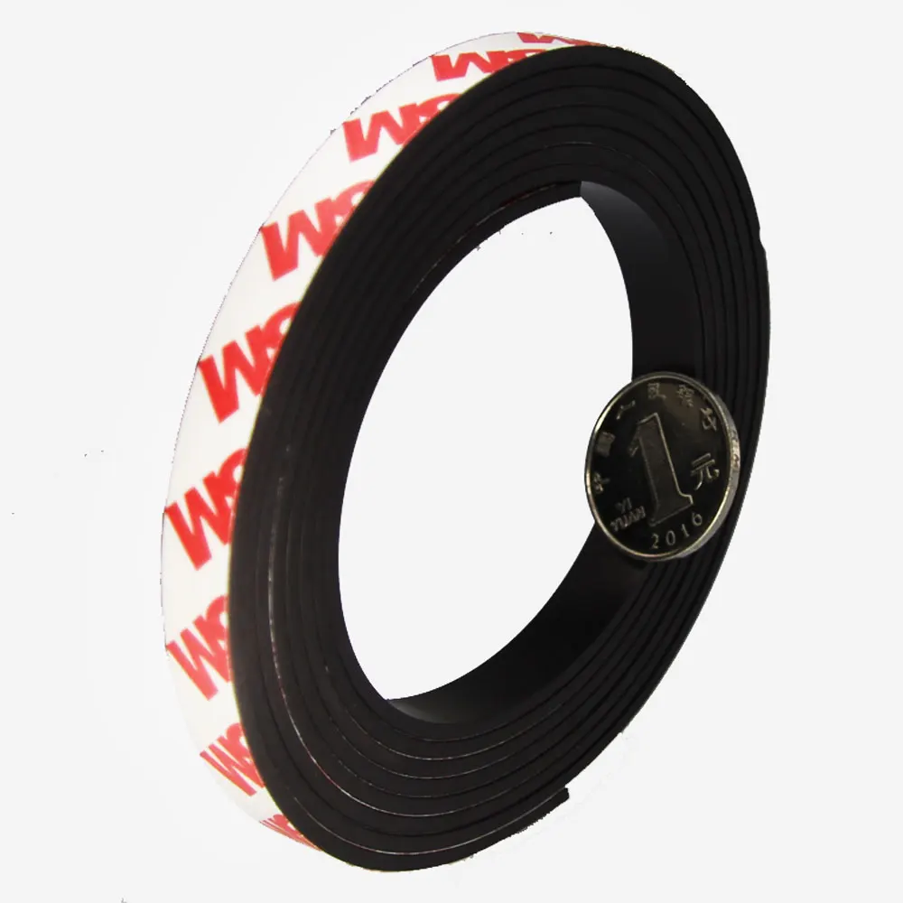 Magnetic Strip Roll Rubber Magnet with Strong Adhesive Tape