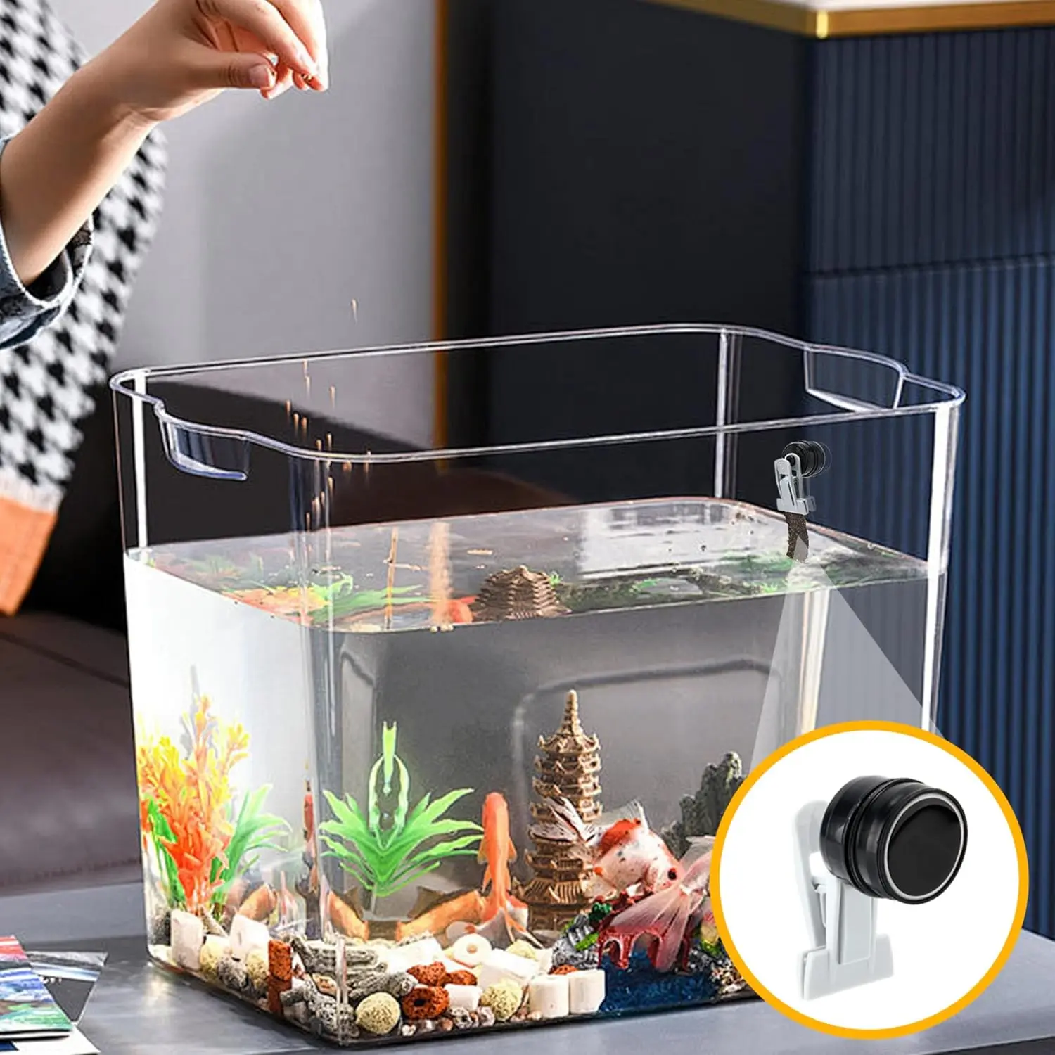 Aquarium Strong Magnetic Veggie Clip Fish Tank Seaweed Algae Feeder Clip Marine Fish Seaweed Vegetable Holder product detail 3