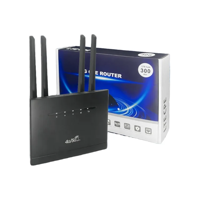 Asia Universal 4G CPE Wifi Router 4 Antenna 300Mbps 4g Lte With Sim Card Slot Support 4G+Wi-Fi Wireless 4g Router WR710