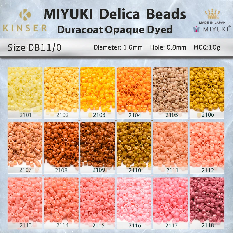 Miyuki Delica boncuk 1.6mm [21 renk Duracoat opak boyalı 1 ]10g