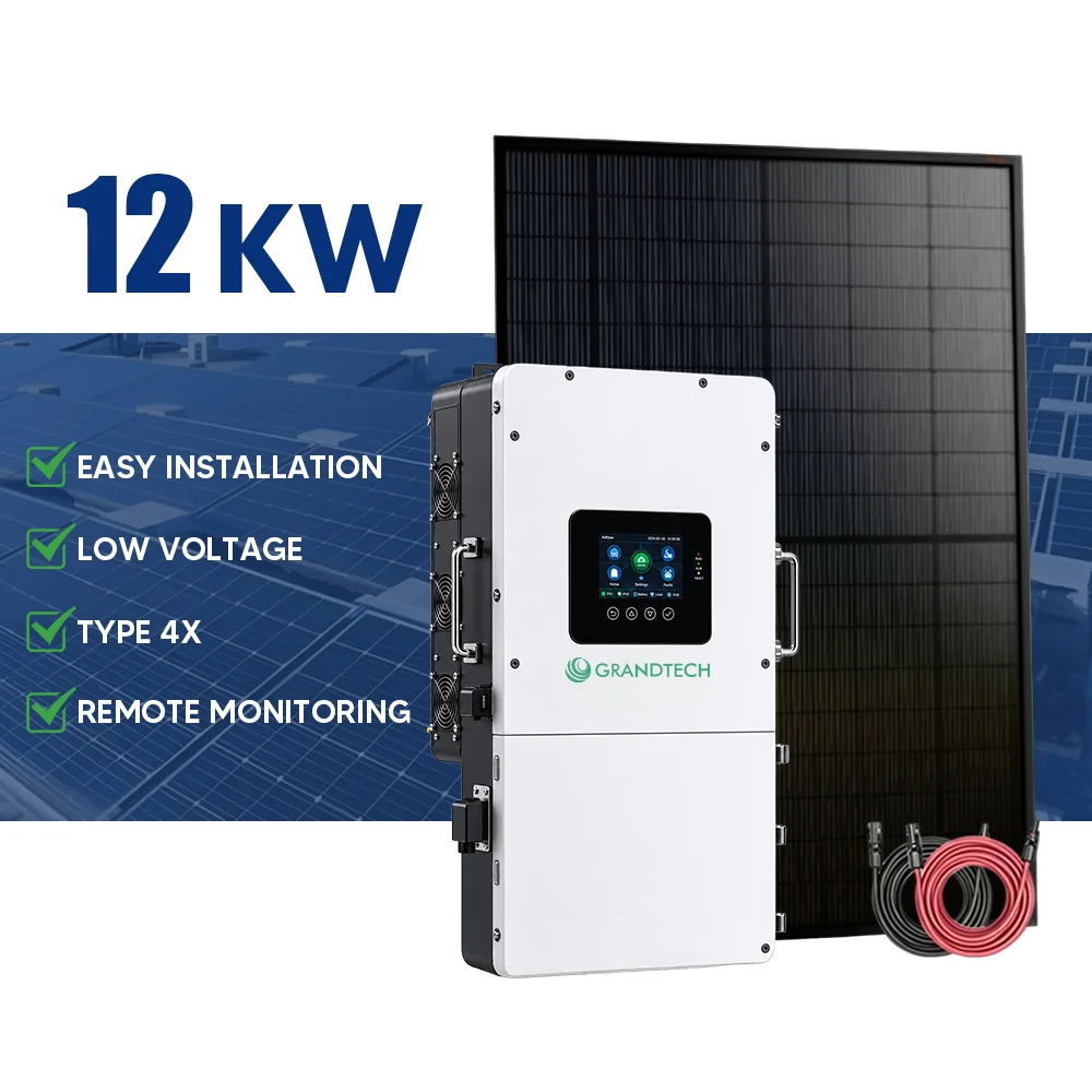 Pannelli solari da 10 kW / 8 kW con batteria e inverter, stazione di energia solare bifase, sistema energetico solare, sistema solare ibrido per uso domestico