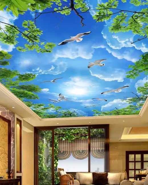Buy Pwmunf Modern 3D Photo Wallpaper Blue Sky and White Clouds Wall Papers  Home Interior Decor Living Room Ceiling Lobby Mural Wallpaper  5334x3937cm210 inches Long by 155 inches Wide Online at Low