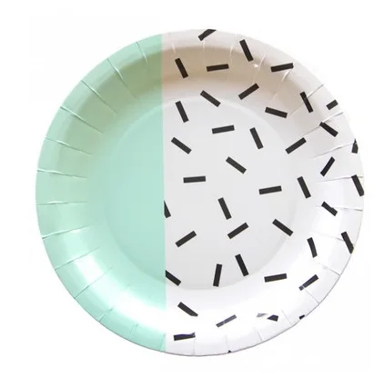
Professional Party Decoration Dish Disposable Customised Paper Plates 