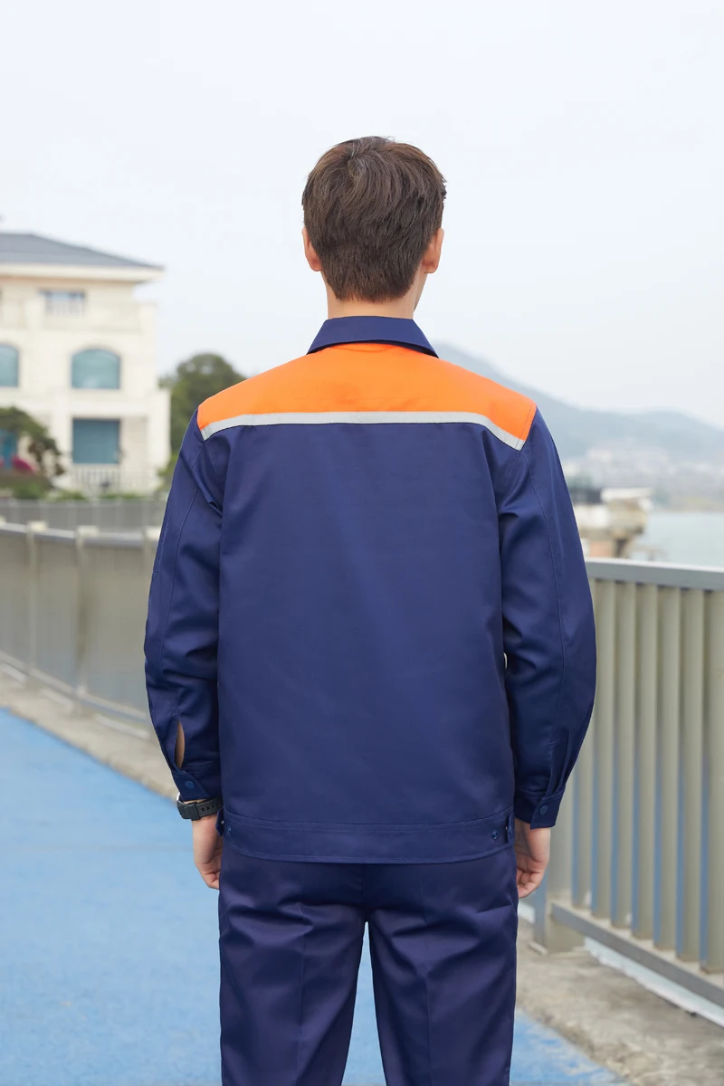 Different Colors Customized Work Uniform Set With Logo Printing For Construction