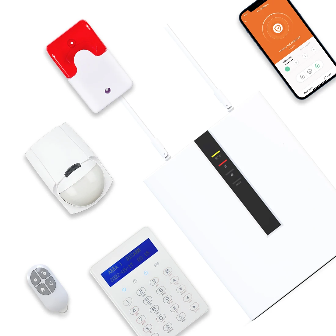 Professional Wired & Wireless Anti-Thief Alarm System - 8/16 Zone