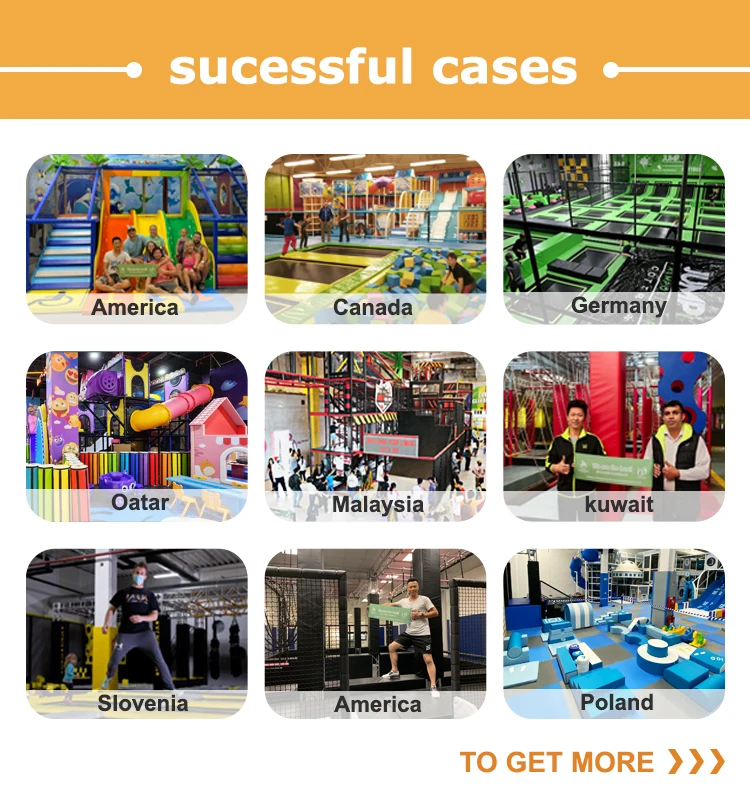 Adult Jumping Platforms Indoor Outdoor Playground Trampoline Kids Indoor with Obstacle Course & Climbing Wall