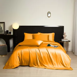 CHENHONG Organic Woven 100% Bamboo Non-Disposable Solid Simple Quality 300tc All-Season Customizable Wedding Four-Piece Bed Set