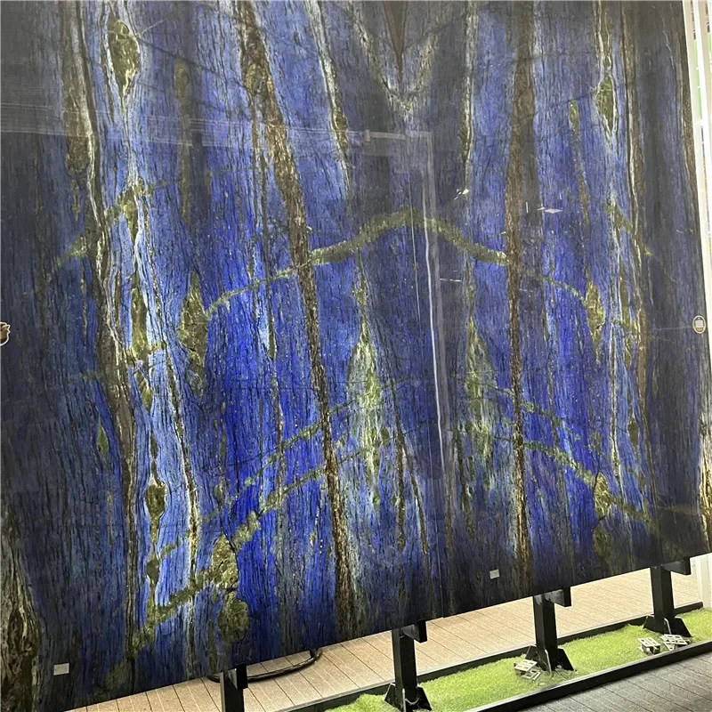 product luxury azul bahia quartzite backlit bookmatched slab for wall natural azul bahia granite for villa decor-4