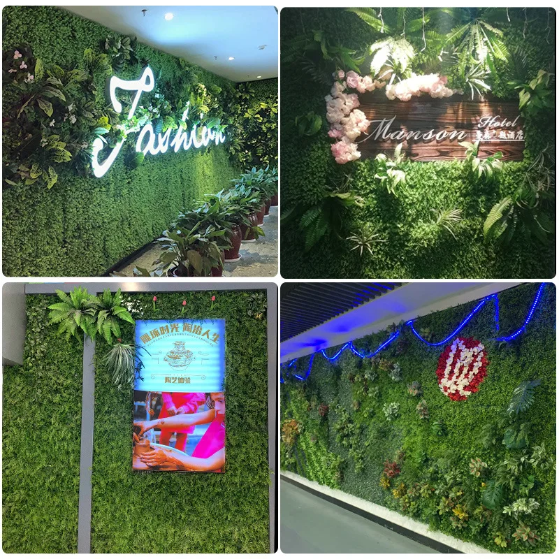 Simulation plant decoration outdoor eucalyptus simulation lawn green plant wall lawn background wall image wall