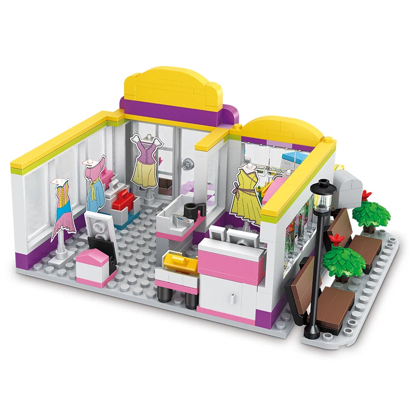 COGO Build Blocks Educational Model Building Brick Clothing Shop Toys for Kids