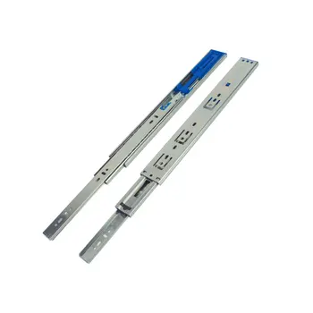 Manufacturer's 3-Fold Drawer Slide Stainless Steel Ball Bearing Rail Soft-Closing for Furniture & Kitchen Cabinets Bag Packed