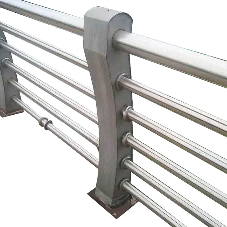 Customized Shape Grade 1000 Series Bridge Guardrails Elevated Railings Handrails Columns Pedestrian Walkways River