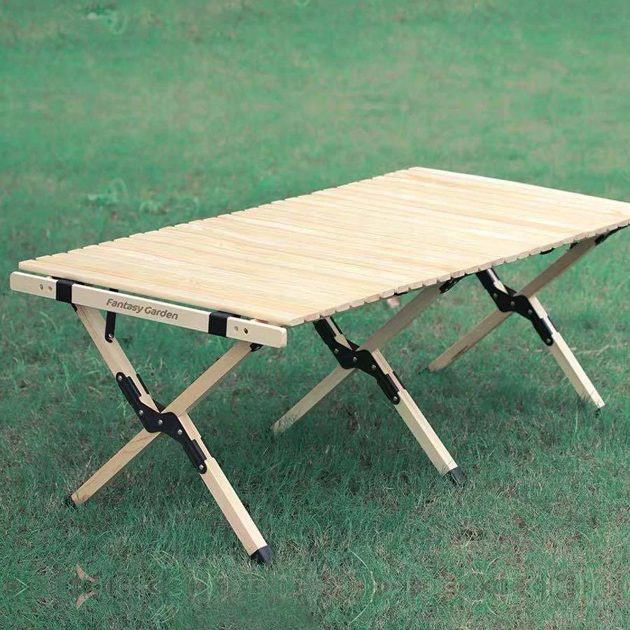 Dining Wood Outdoor Picnic Table Camping Table Portable Folding Picnic Table Set