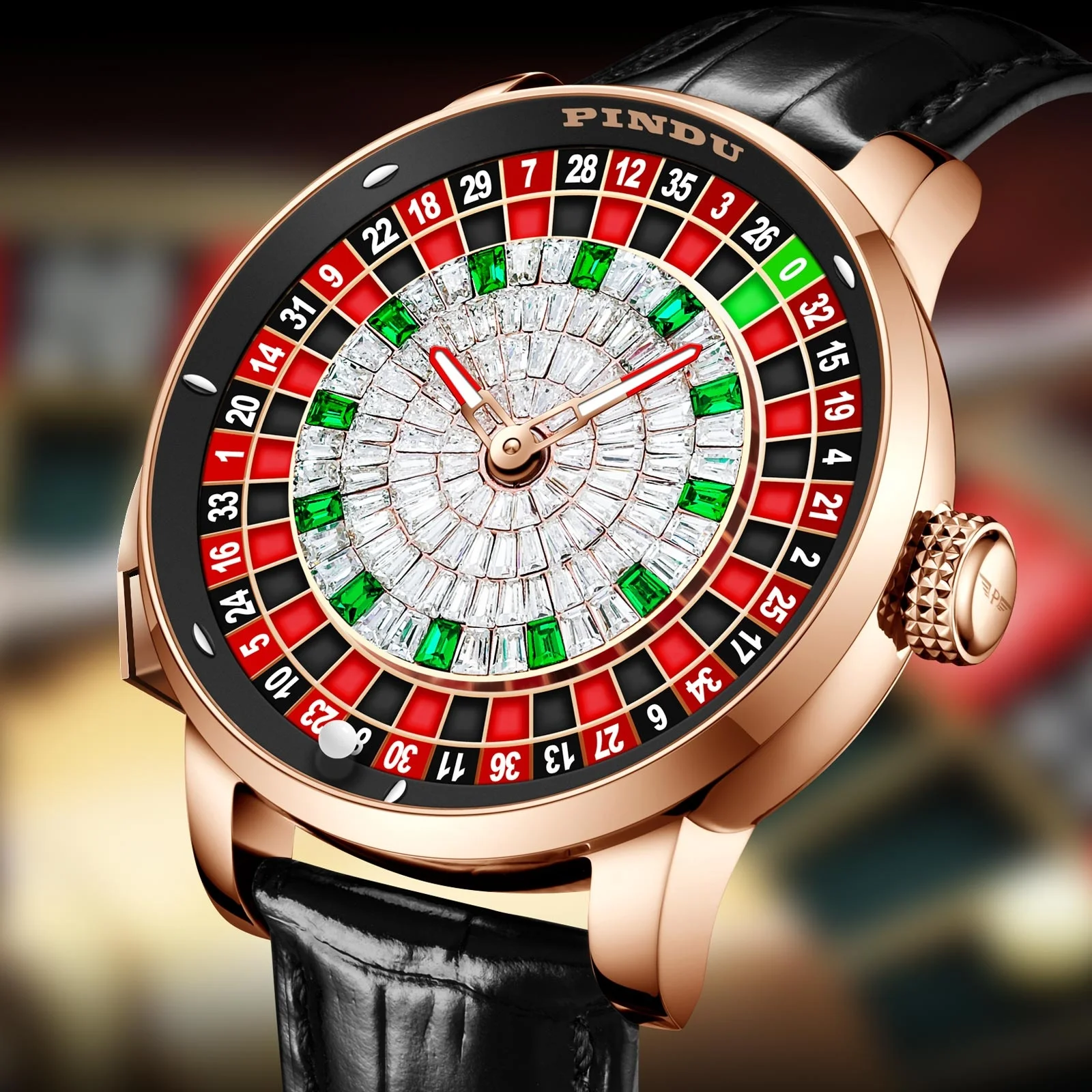 PINDU 6570 カジノルーレット クォーツ腕時計 | 【PINDU watch