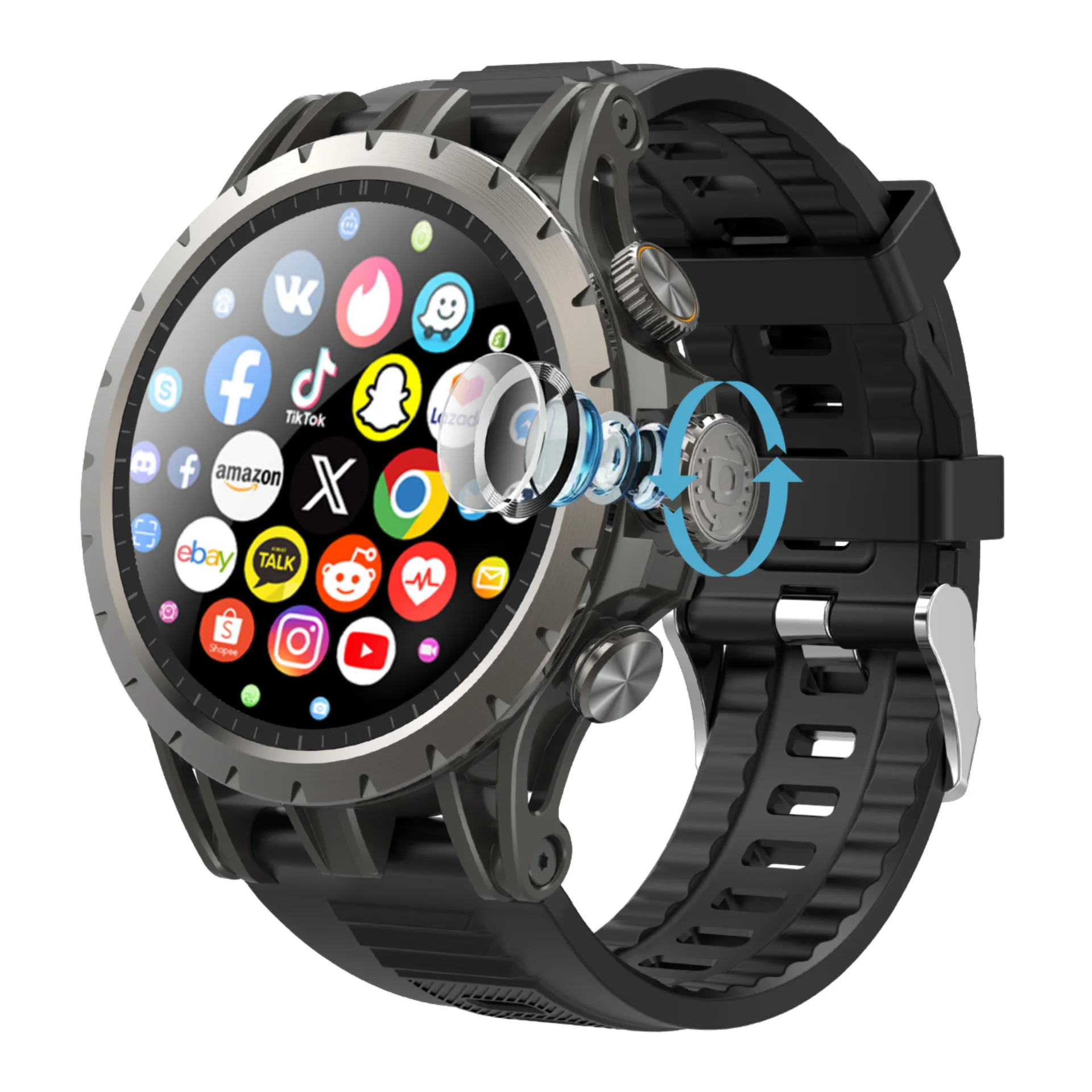 Q85 4G Android Smartwatch GPS, AMOLED Screen, Waterproof