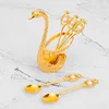 Pearl swan golden spoon
