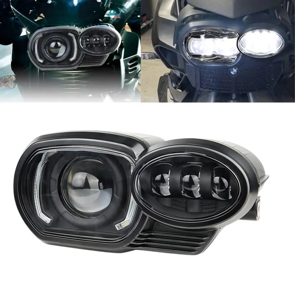 TIYPEOR New Upgrade LED Motorcycle Headlight for K1200R2005-2009/K1300R2010-2013 Hi/Lo Beam DRL Projector Headlight Assembly