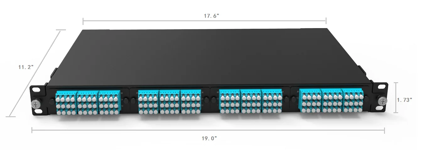 Customized HD 1U 144 Fiber Optic Patch Panel MPO Rack Mount Enclosure ...